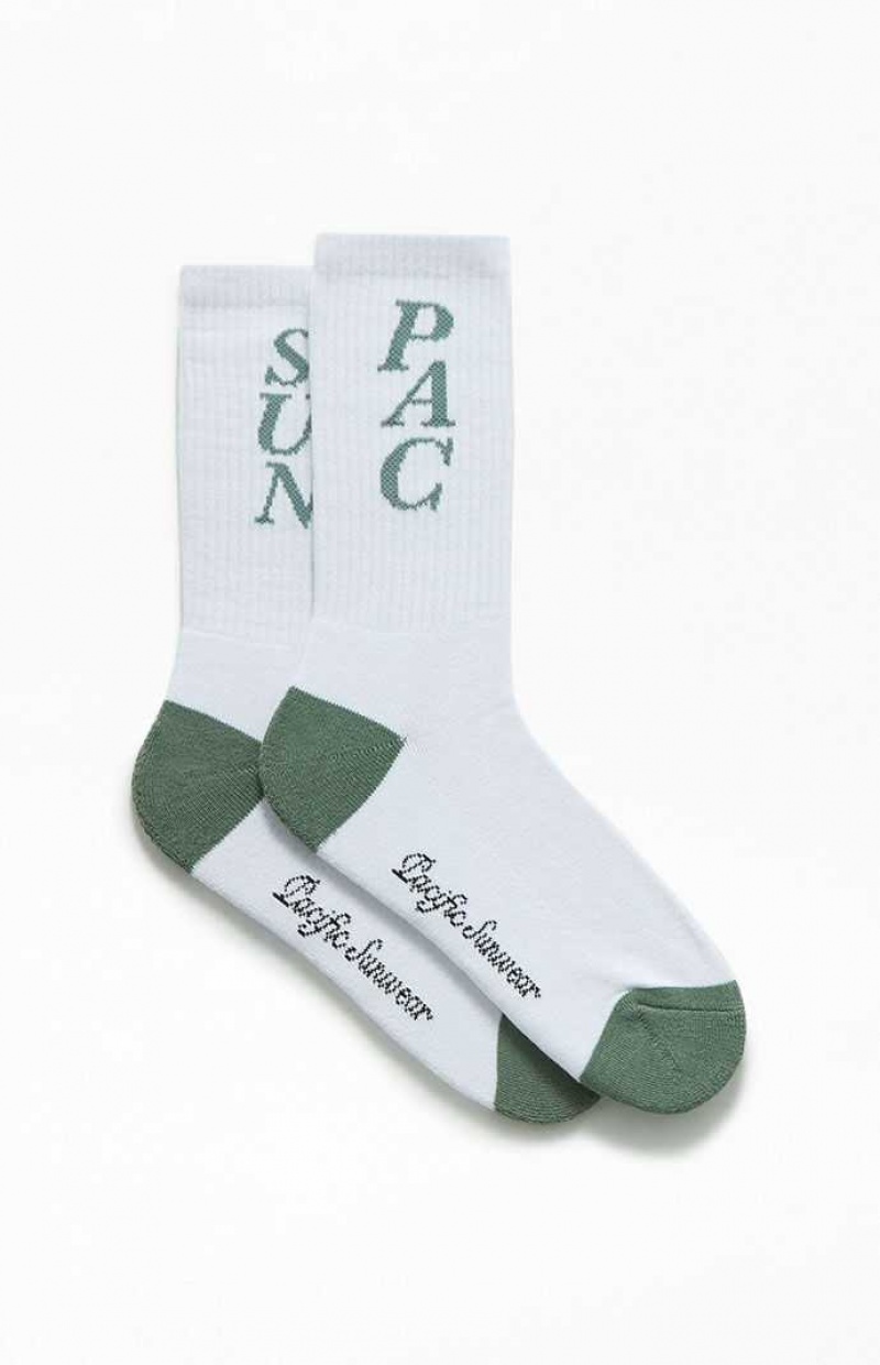 GREEN PacSun Eco Pacific Sunwear Crew Socks | XNLHBCY-41