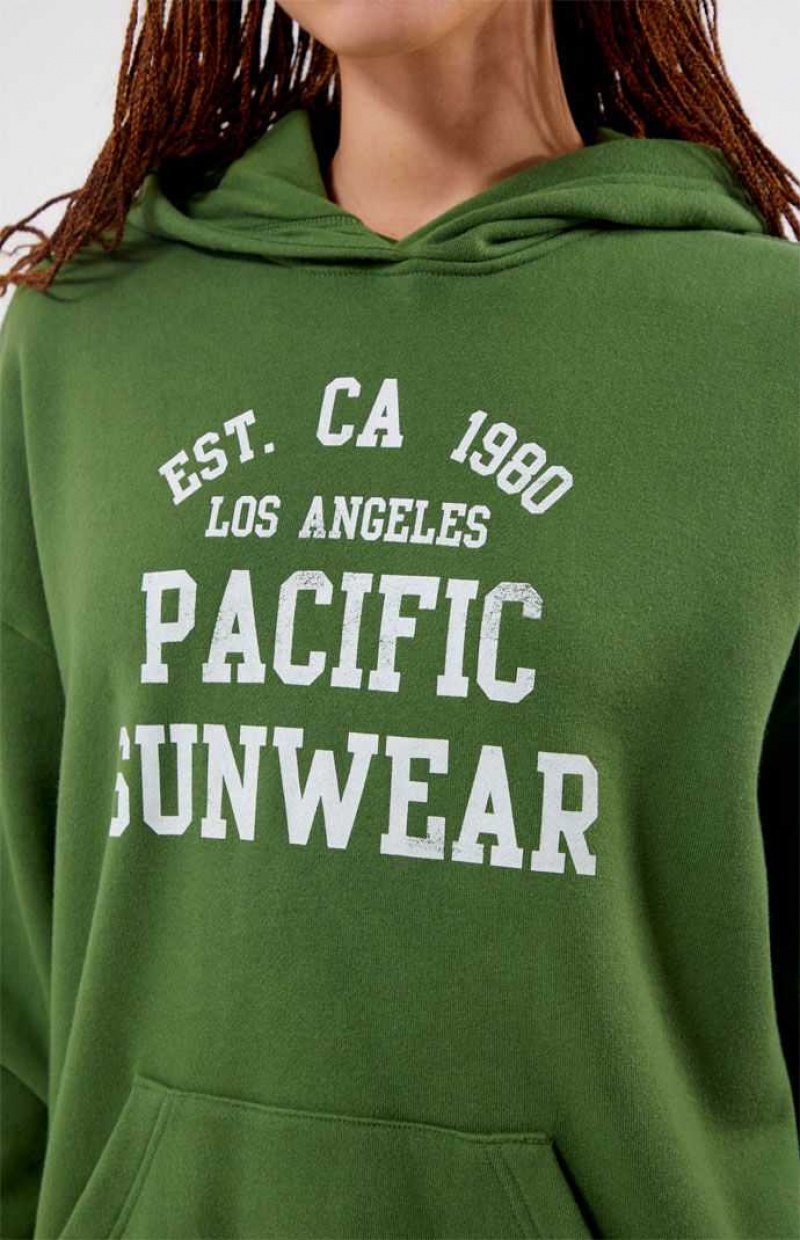 GREEN PacSun Est. CA 1980 Pacific Sunwear Oversized Hoodie | CPKIQLV-13