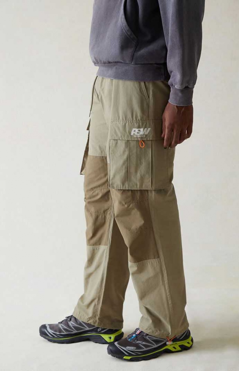 GREEN PacSun Green Baggy Cargo Pants | YTVFEUO-70