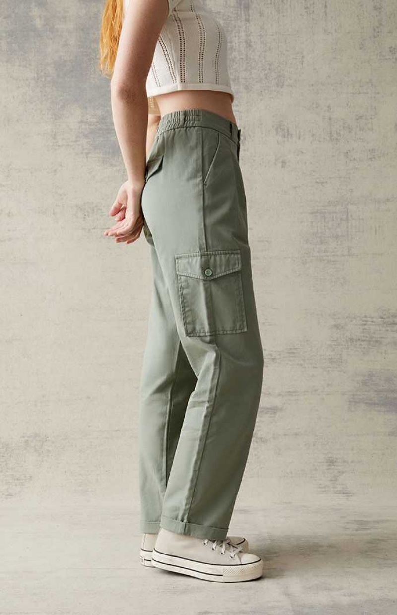 GREEN PacSun Green Cargo Trousers | SLNFAPM-84