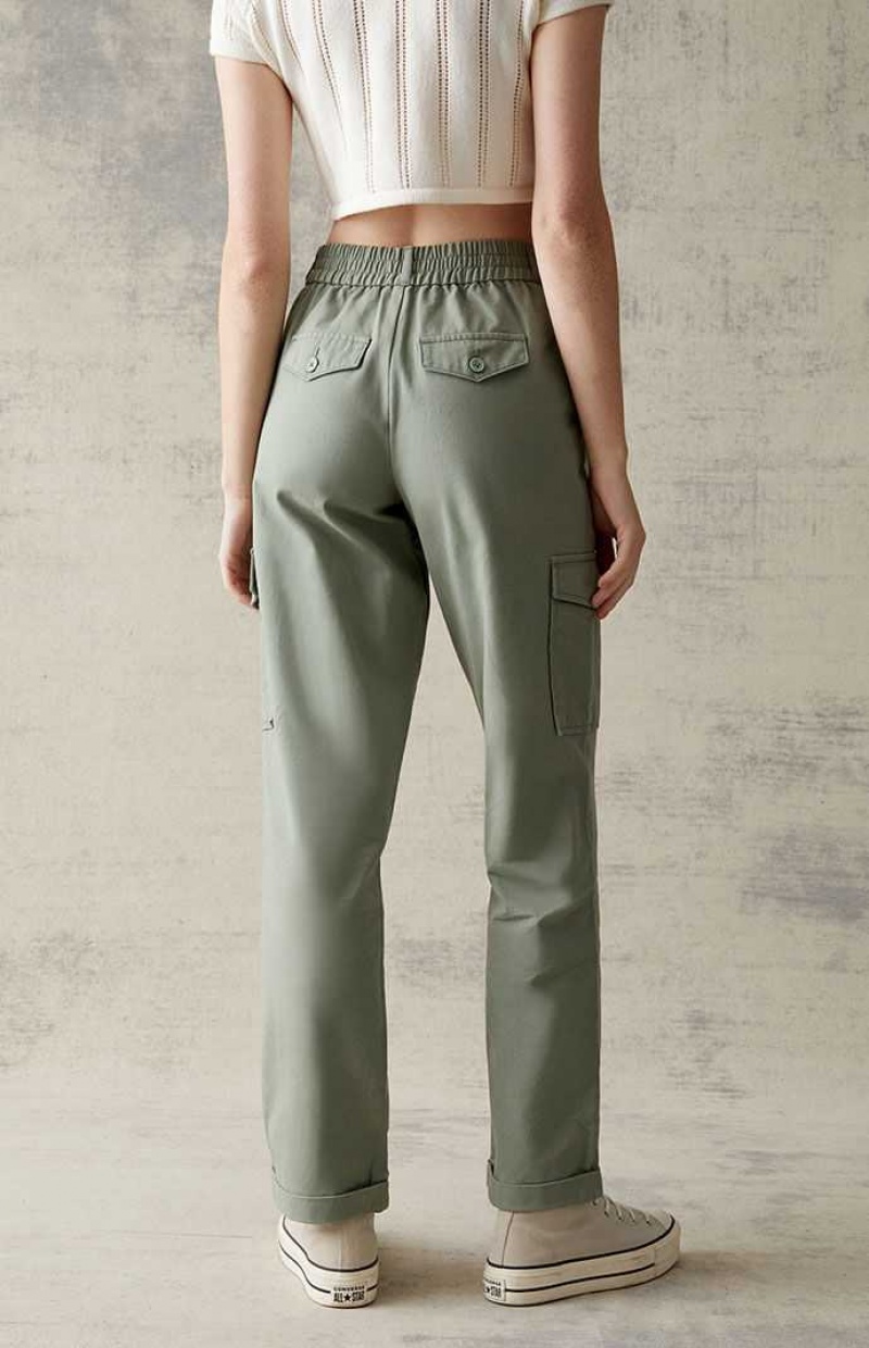 GREEN PacSun Green Cargo Trousers | SLNFAPM-84