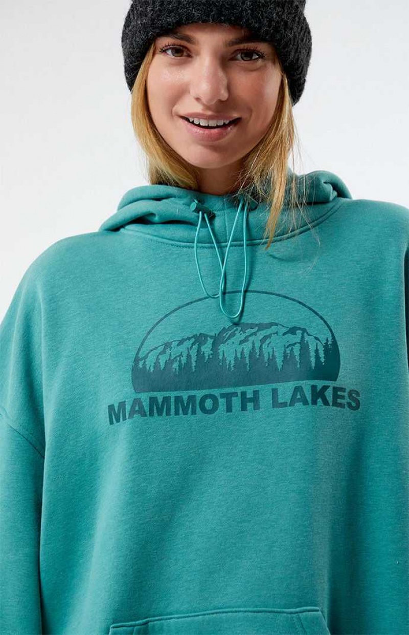 GREEN PacSun Mammoth Funnel Neck Hoodie | UAEWLHJ-65