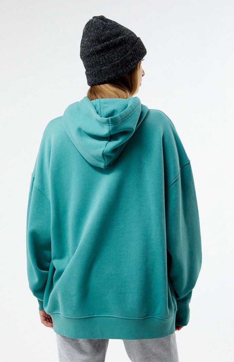 GREEN PacSun Mammoth Funnel Neck Hoodie | UAEWLHJ-65