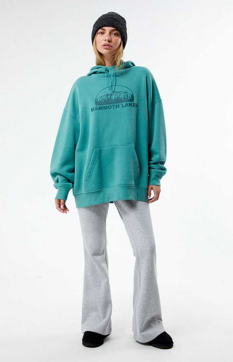 GREEN PacSun Mammoth Funnel Neck Hoodie | UAEWLHJ-65