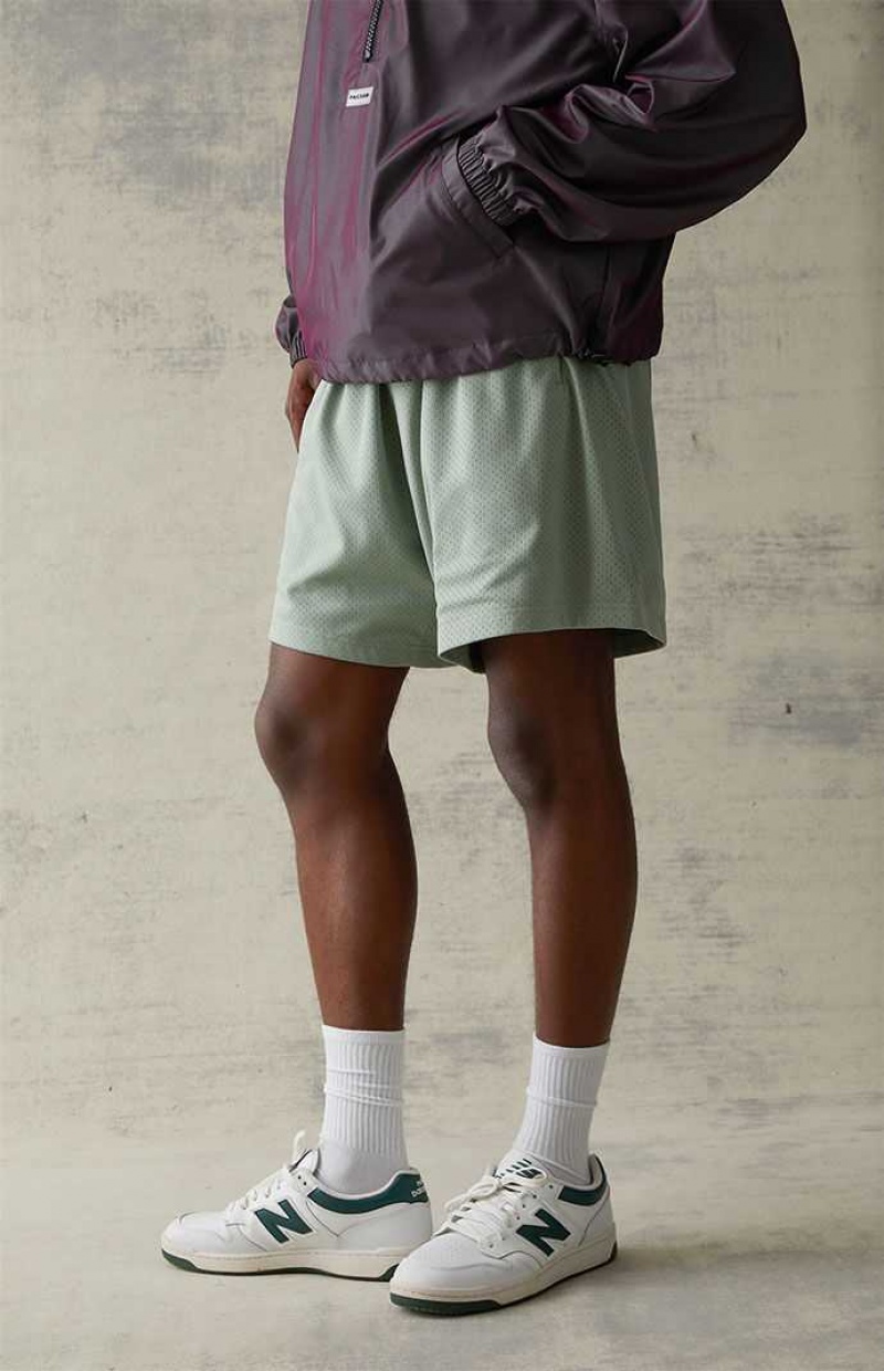 GREEN PacSun Mesh Mint Shorts | OZNBCMF-87