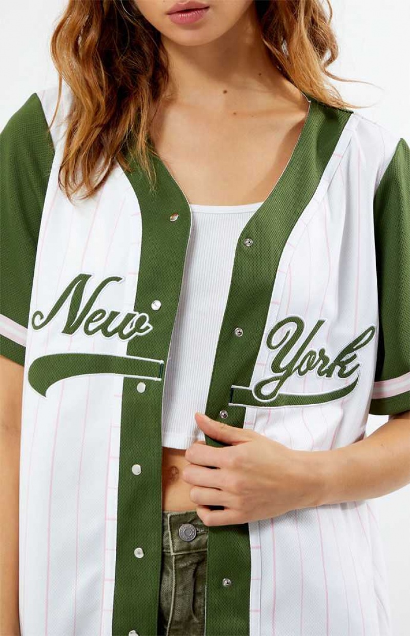 GREEN PacSun New York Baseball Jersey | RJKVHXF-58