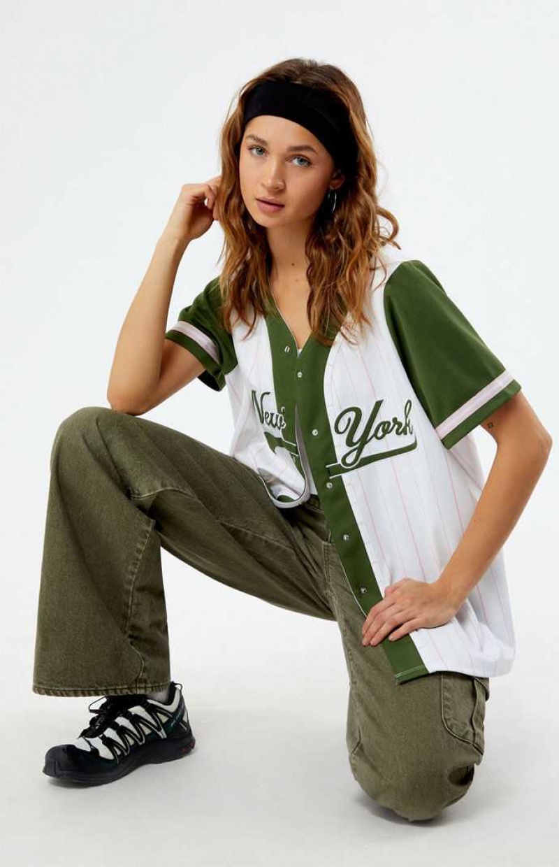 GREEN PacSun New York Baseball Jersey | RJKVHXF-58