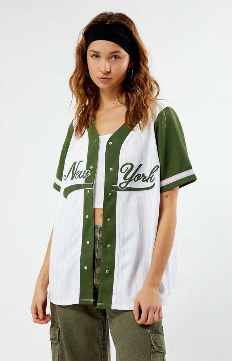 GREEN PacSun New York Baseball Jersey | RJKVHXF-58