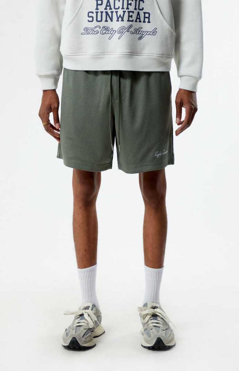 GREEN PacSun Pacific Sunwear Mesh Shorts | JGHIQDZ-13