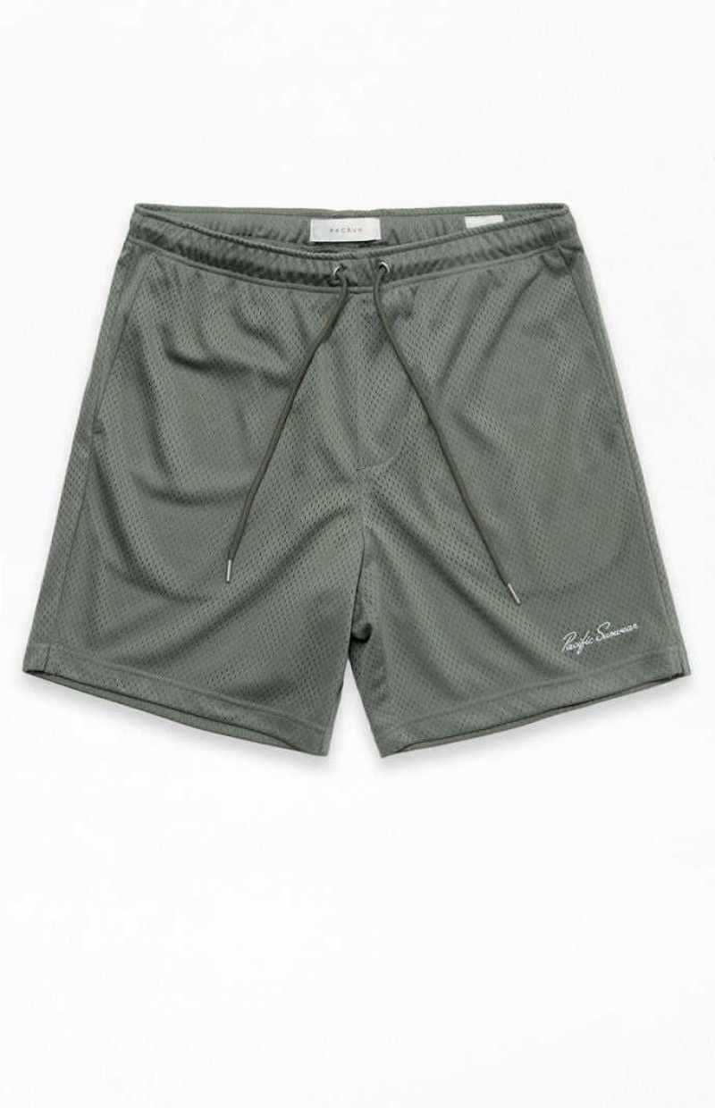 GREEN PacSun Pacific Sunwear Mesh Shorts | JGHIQDZ-13