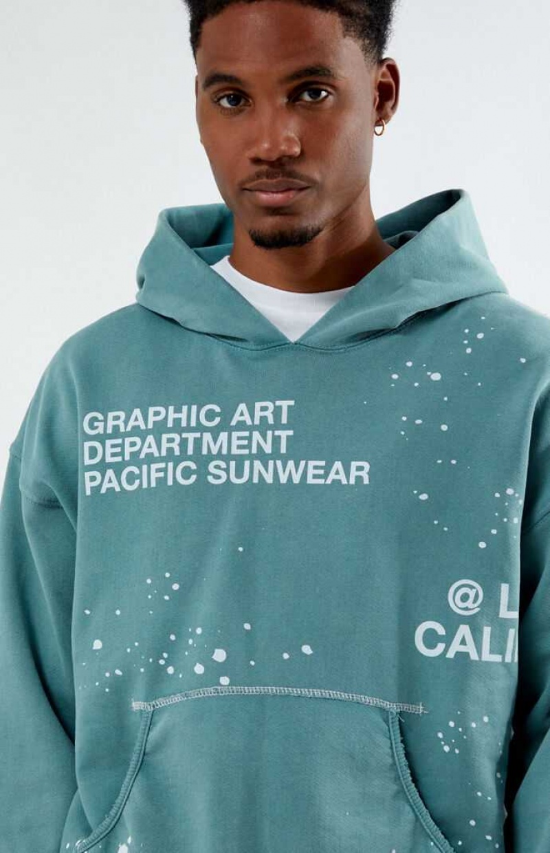 GREEN PacSun Pacific Sunwear Terrain Hoodie | HIEZCFA-43