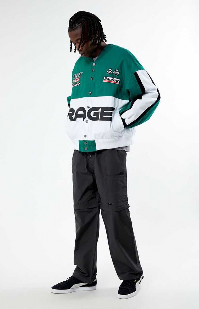 GREEN PacSun Rage Racing Jacket | WEKHYBX-12