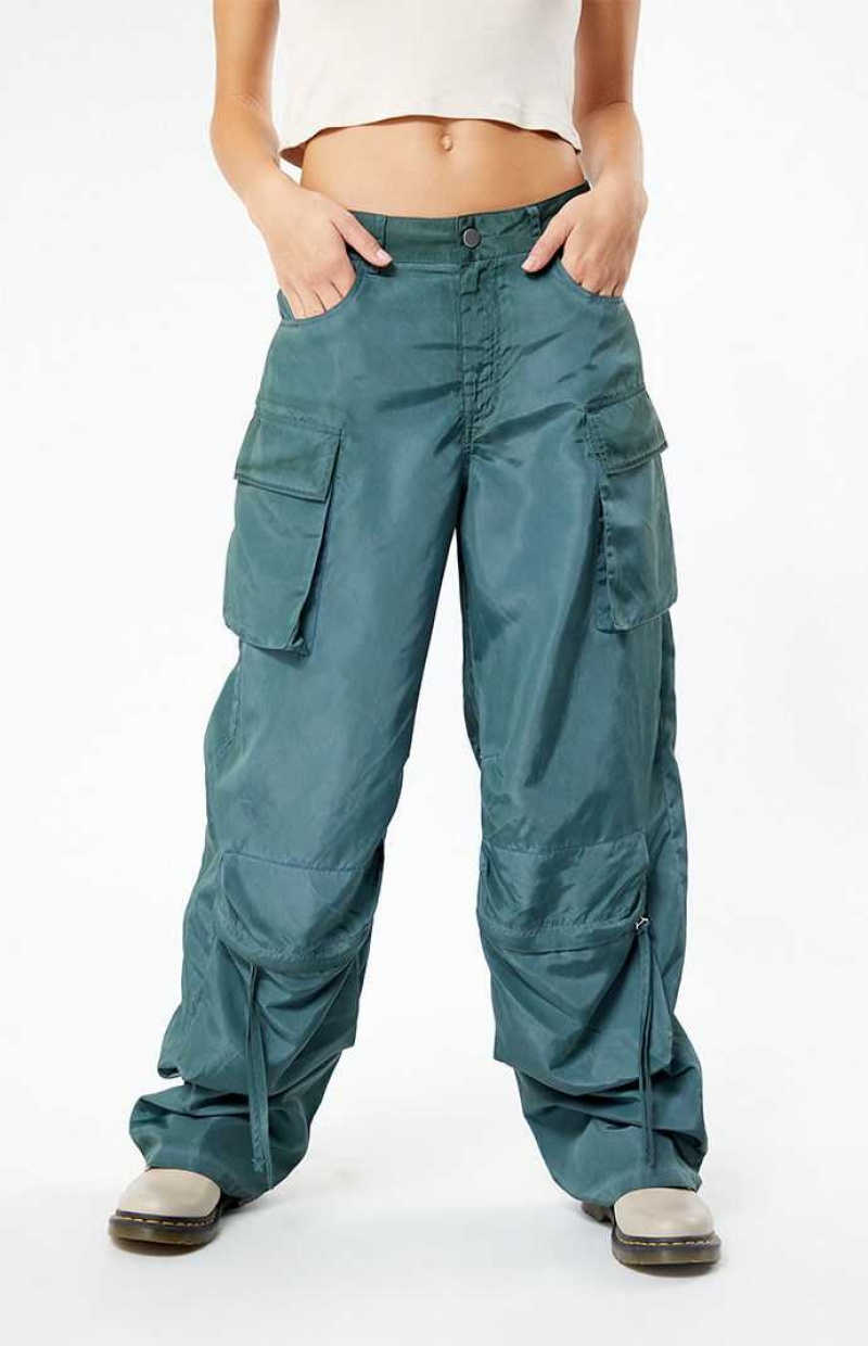 GREEN PacSun Showpiece Low Rise Cargo Pants | NGIWPKA-85