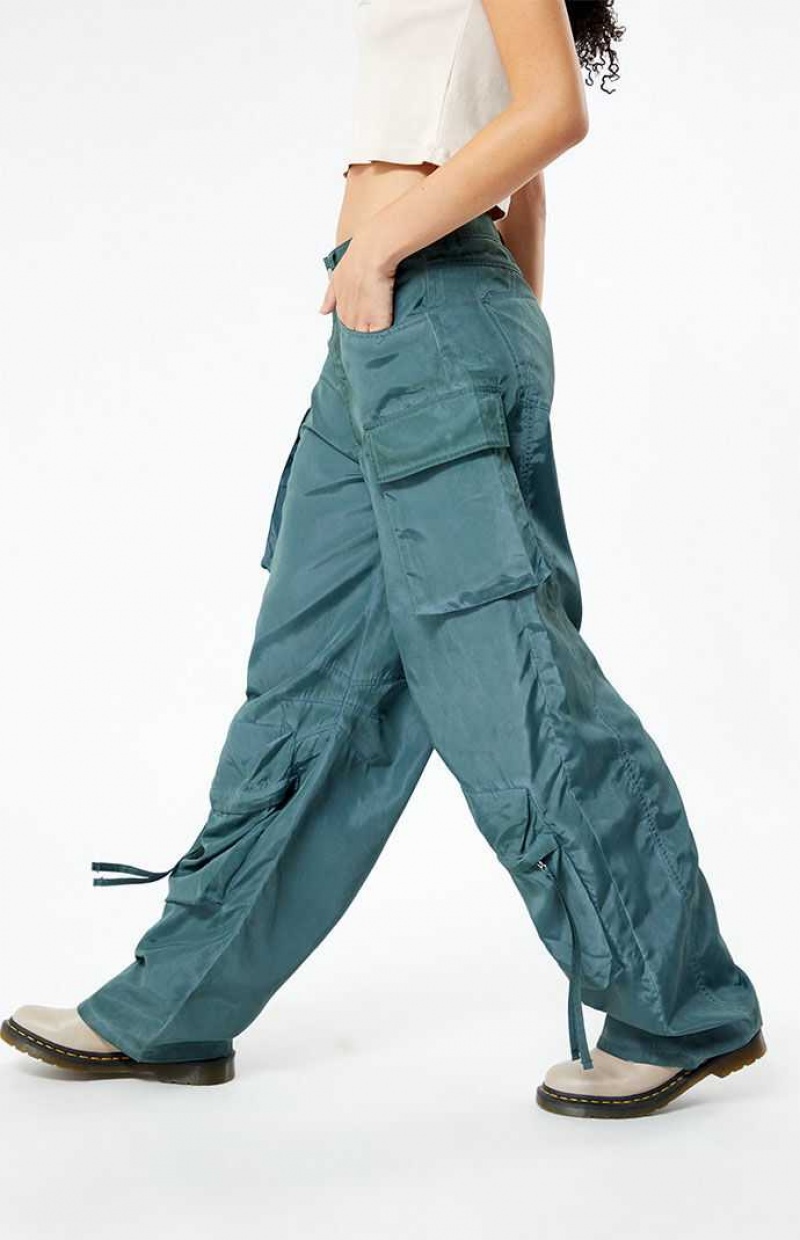 GREEN PacSun Showpiece Low Rise Cargo Pants | NGIWPKA-85