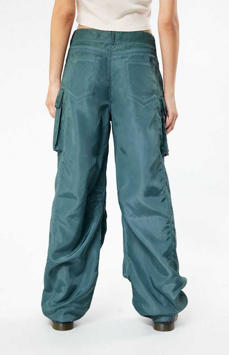 GREEN PacSun Showpiece Low Rise Cargo Pants | NGIWPKA-85