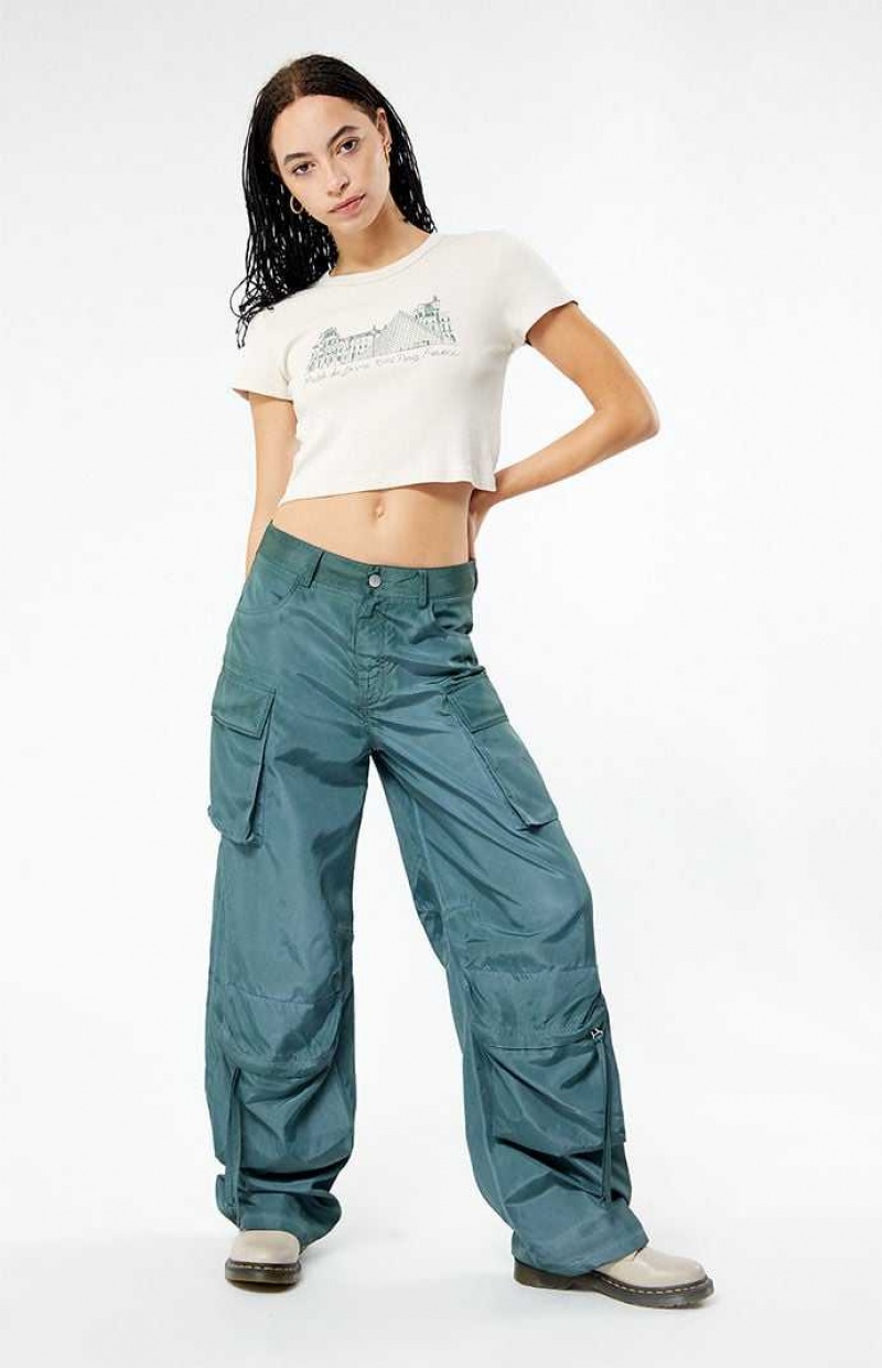 GREEN PacSun Showpiece Low Rise Cargo Pants | NGIWPKA-85