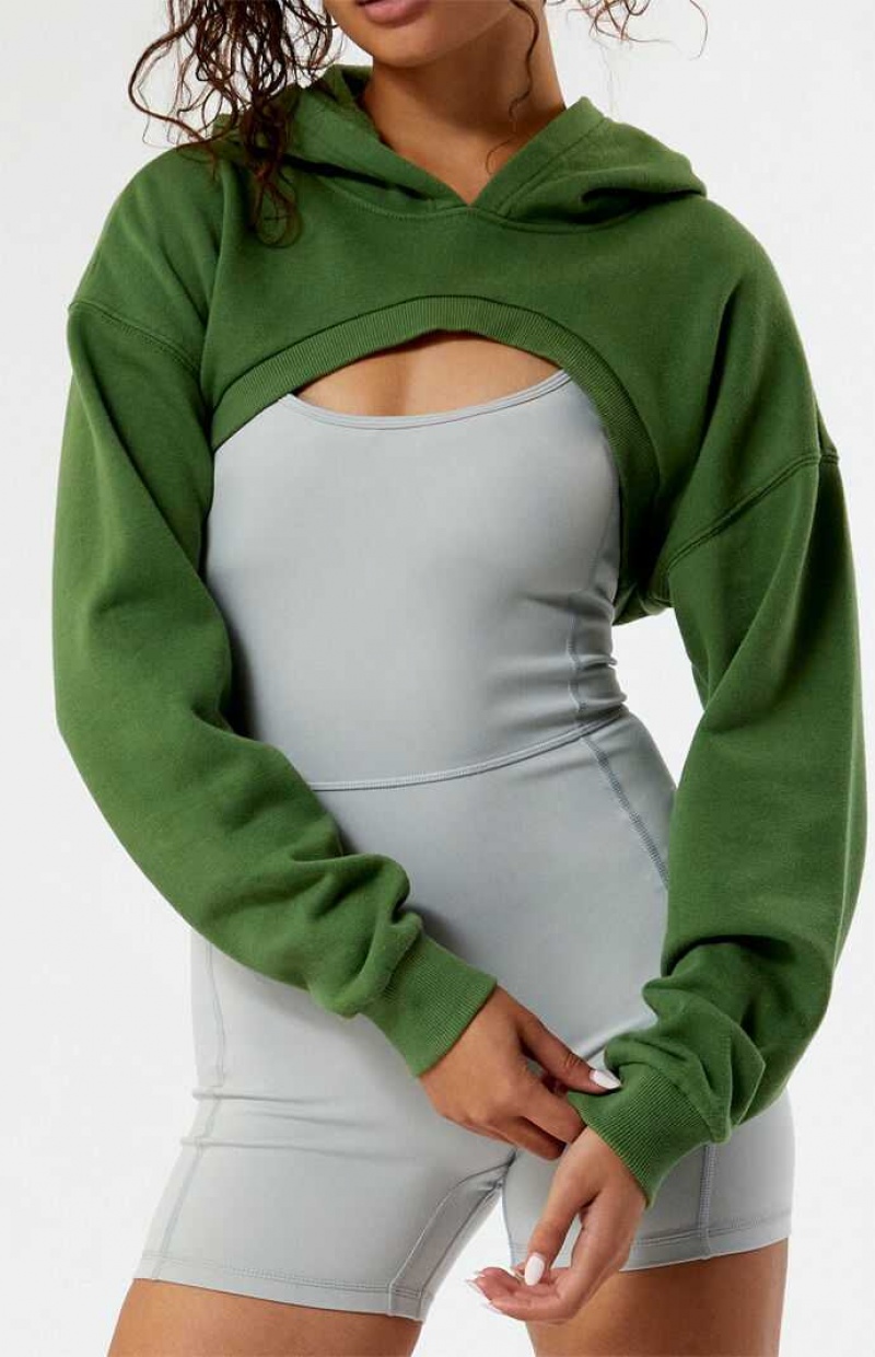 GREEN PacSun Shrug Hoodie | ZYTVBQJ-43