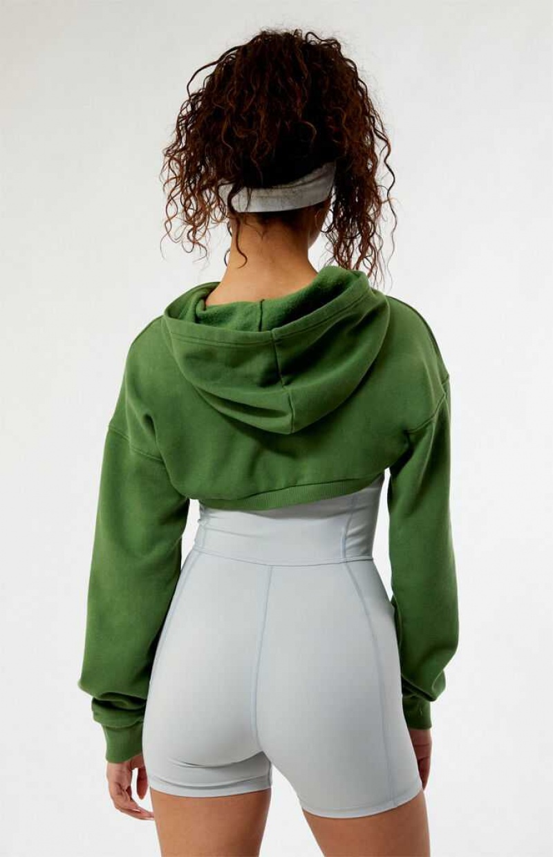 GREEN PacSun Shrug Hoodie | ZYTVBQJ-43