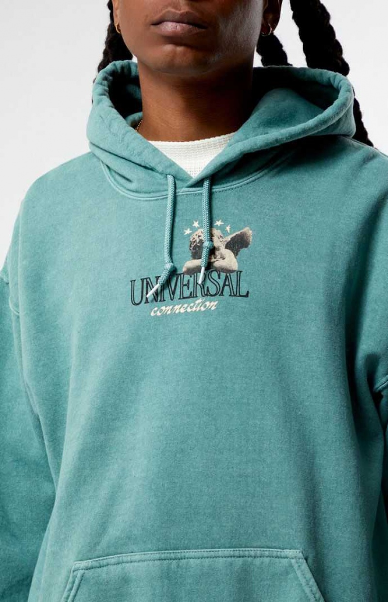 GREEN PacSun Universal Connection Hoodie | POYMQFL-79