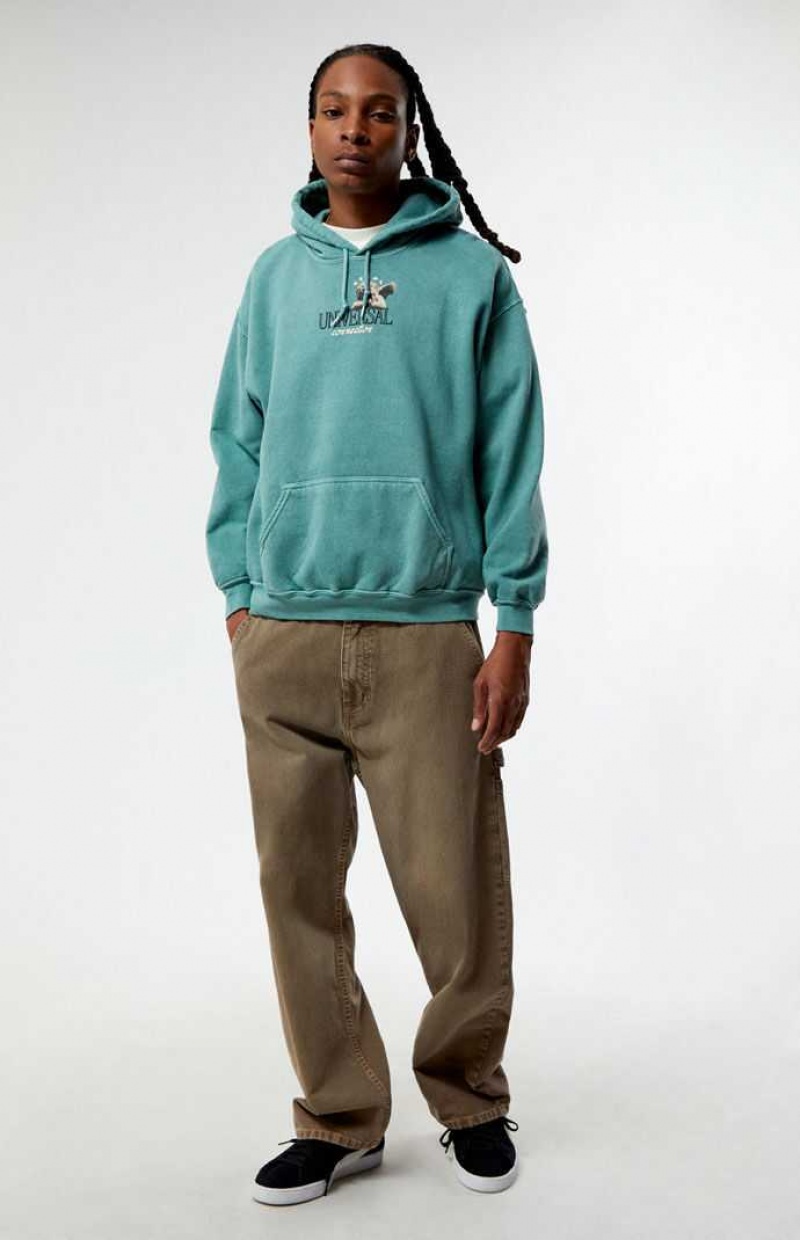 GREEN PacSun Universal Connection Hoodie | POYMQFL-79