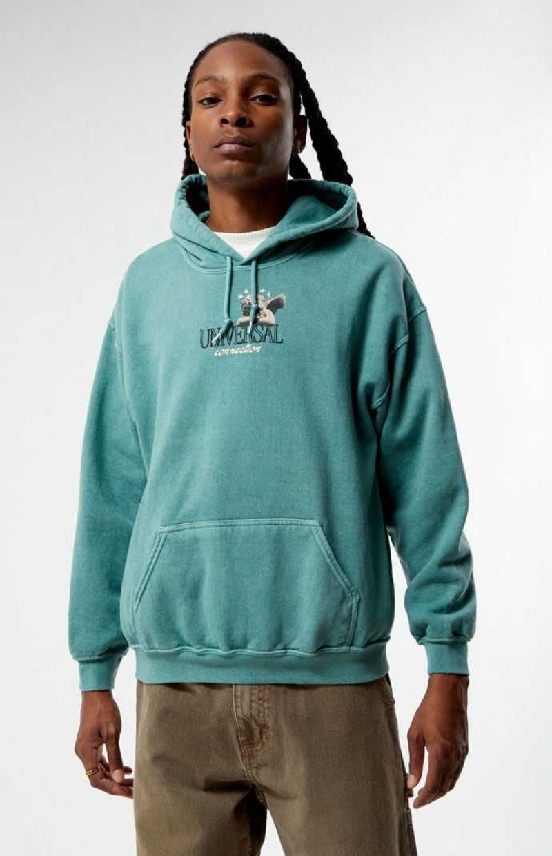 GREEN PacSun Universal Connection Hoodie | POYMQFL-79