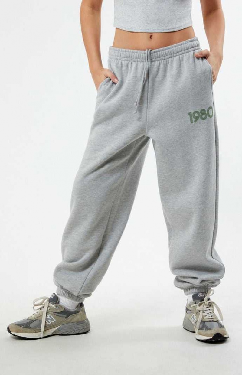 HEATHER GREY PacSun 1980 Sweatpants | FSMOWKL-39