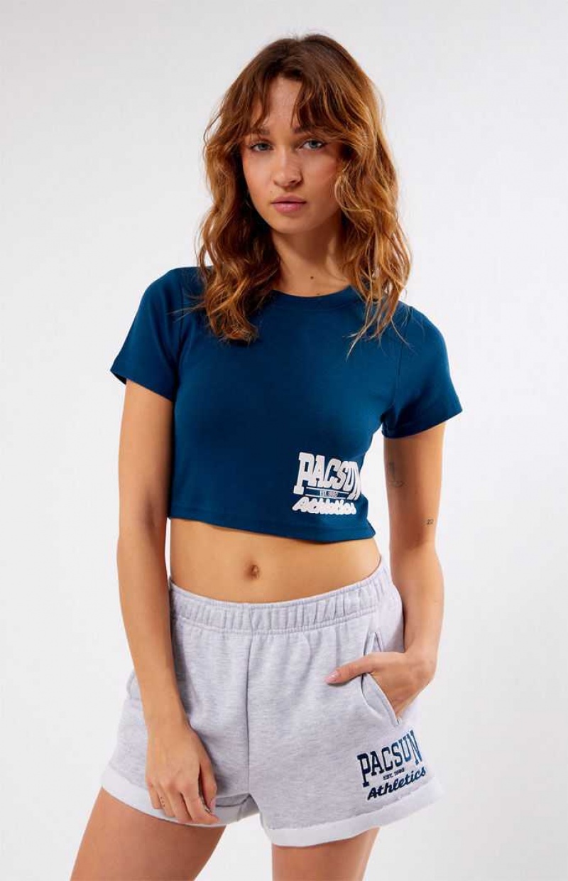 HEATHER GREY PacSun Athletics Rolled Sweat Shorts | HSDWTNK-59