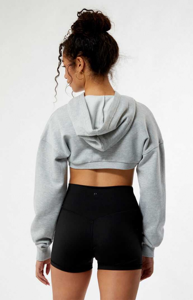 HEATHER GREY PacSun Shrug Hoodie | GEKOMLB-16