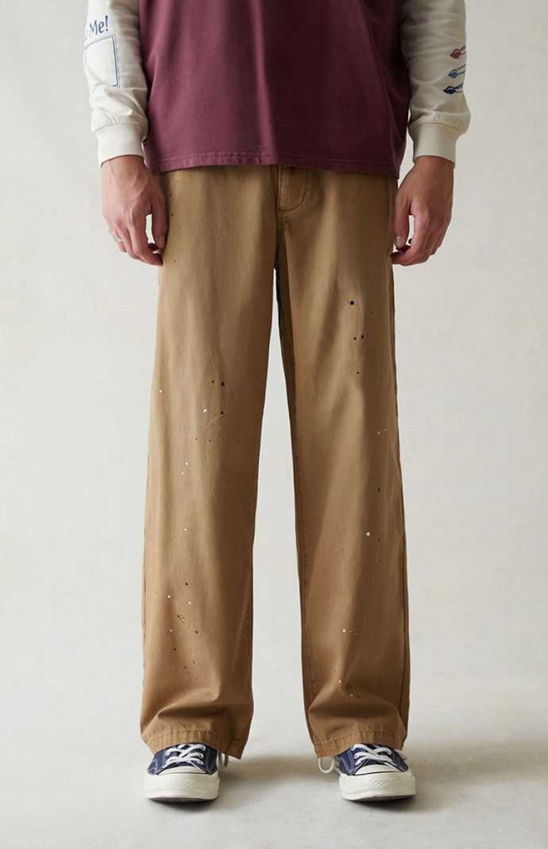 KHAKI PacSun Canvas Khaki Workwear Chino Pants | LRSCTQY-73