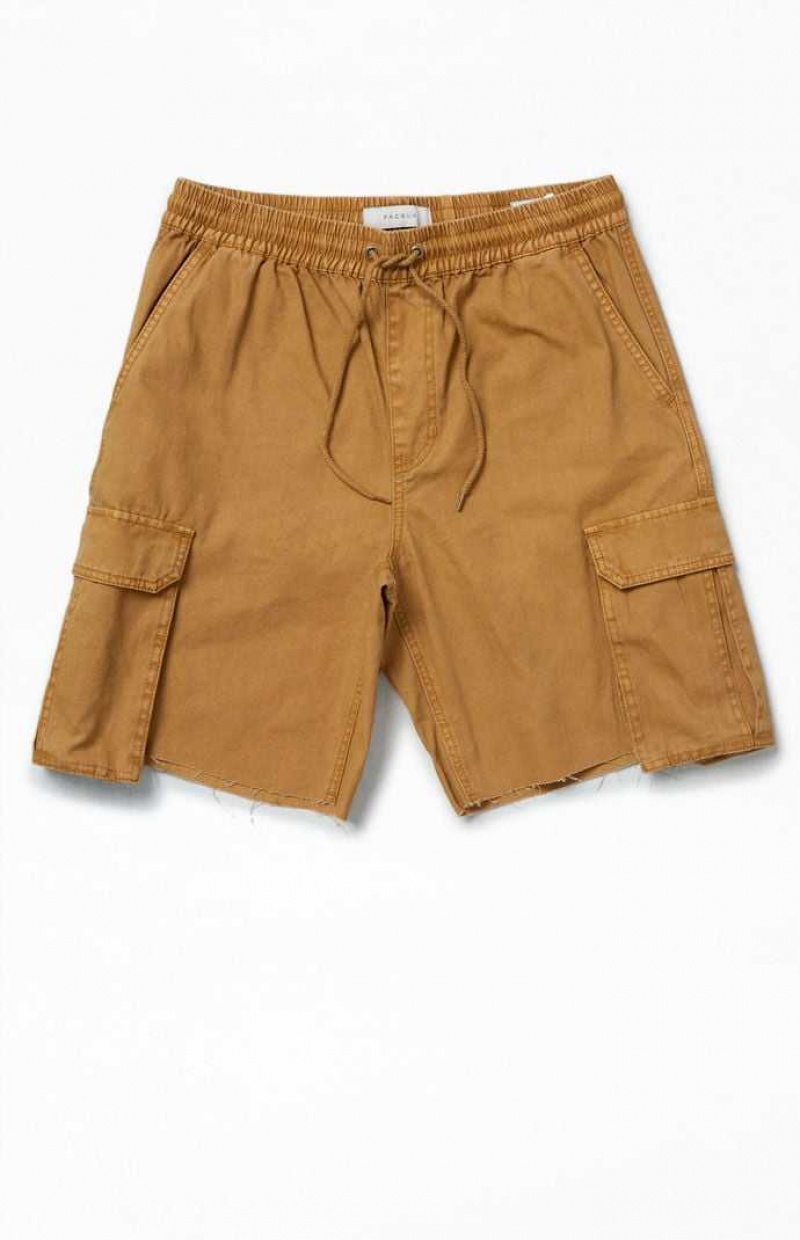 KHAKI PacSun Eco Khaki Baggy Cargo Shorts | LKFCEAB-78