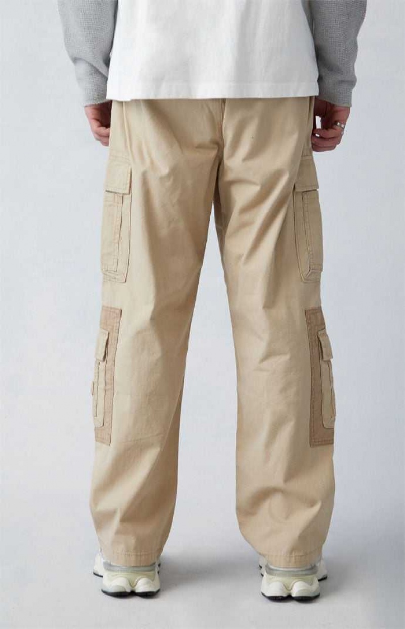 KHAKI PacSun Khaki Canvas Baggy Cargo Pants | CLKNASY-15