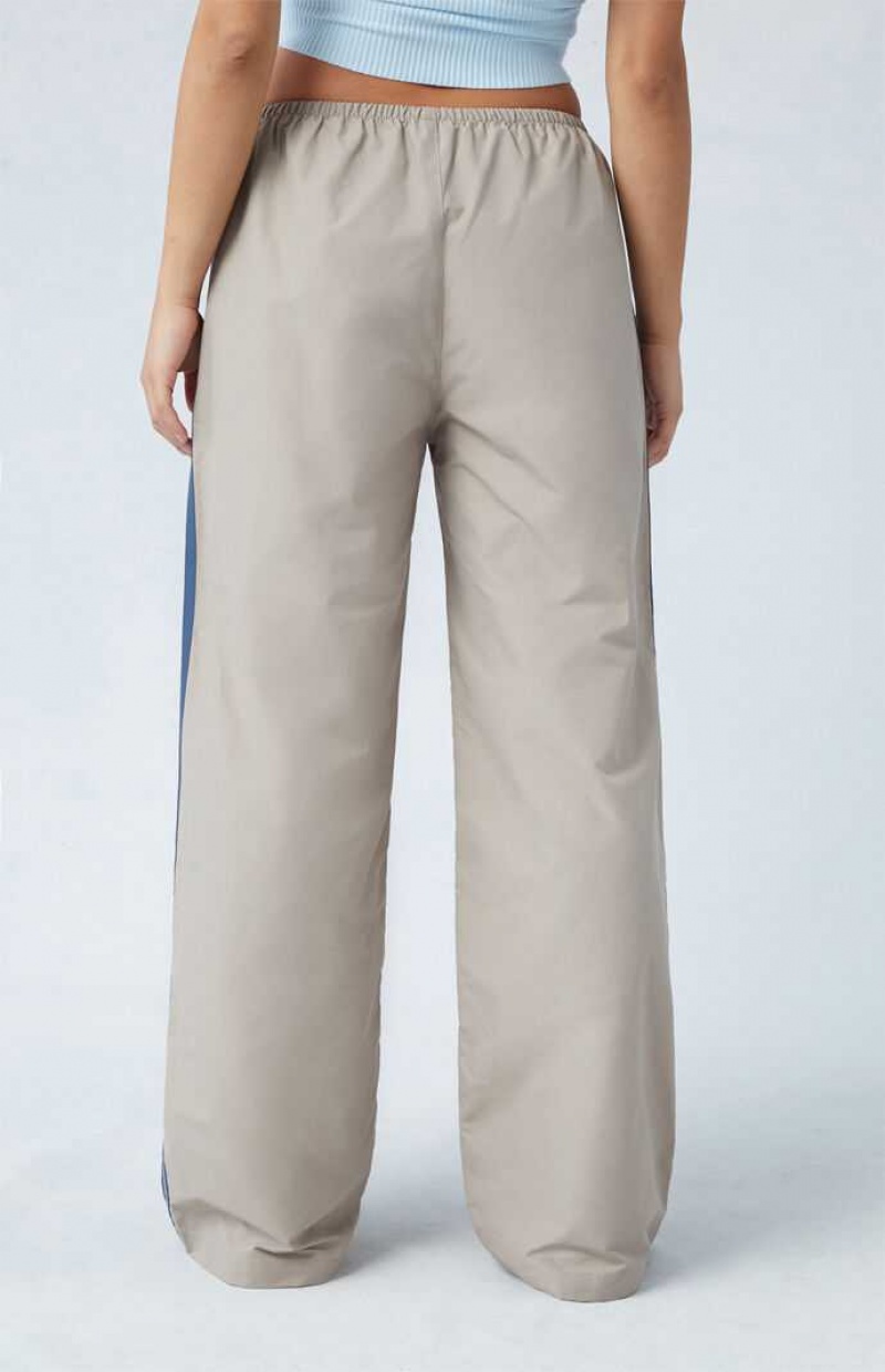 KHAKI PacSun Khaki Wide Leg Track Pants | CQBDJOA-02