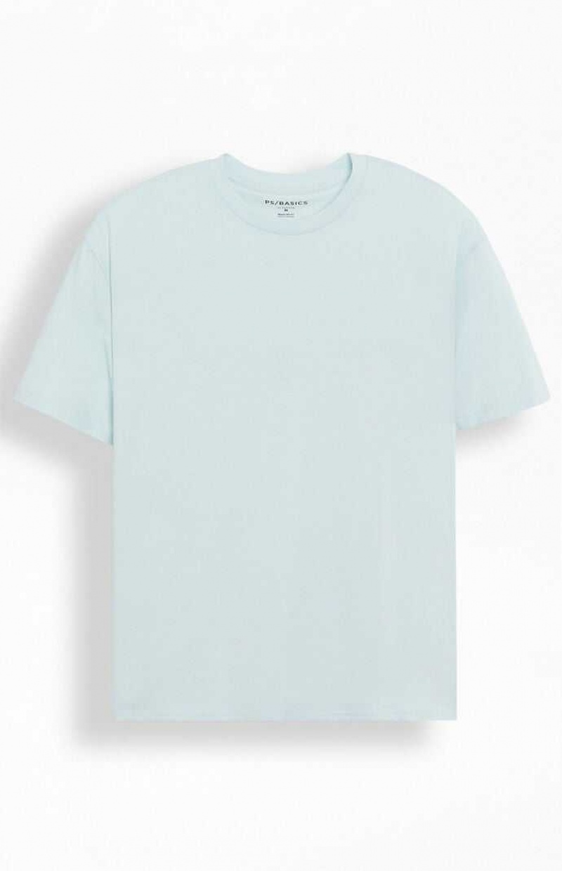 LIGHT BLUE PacSun PS Basics Reece T-Shirt | PQWGJIR-42