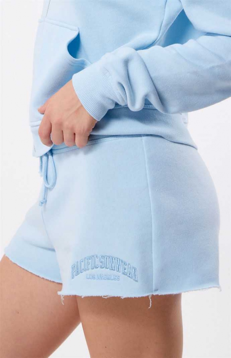 LIGHT BLUE PacSun Pacific Sunwear Mini Sweat Shorts | JGMDSPQ-36