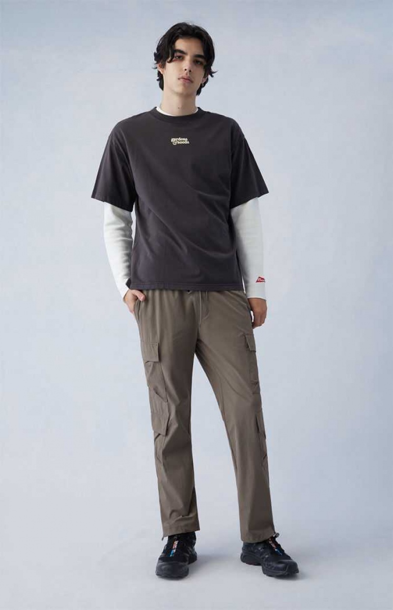 LIGHT BROWN PacSun Performance Brown Straight Cargo Pants | VERTSMN-74