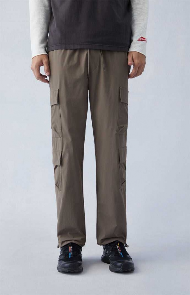 LIGHT BROWN PacSun Performance Brown Straight Cargo Pants | VERTSMN-74