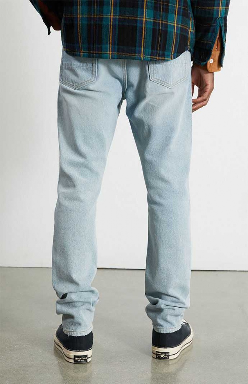 LIGHT INDIGO PacSun Eco Light Wash Slim Taper Rigid Jeans | VSYBJXO-72