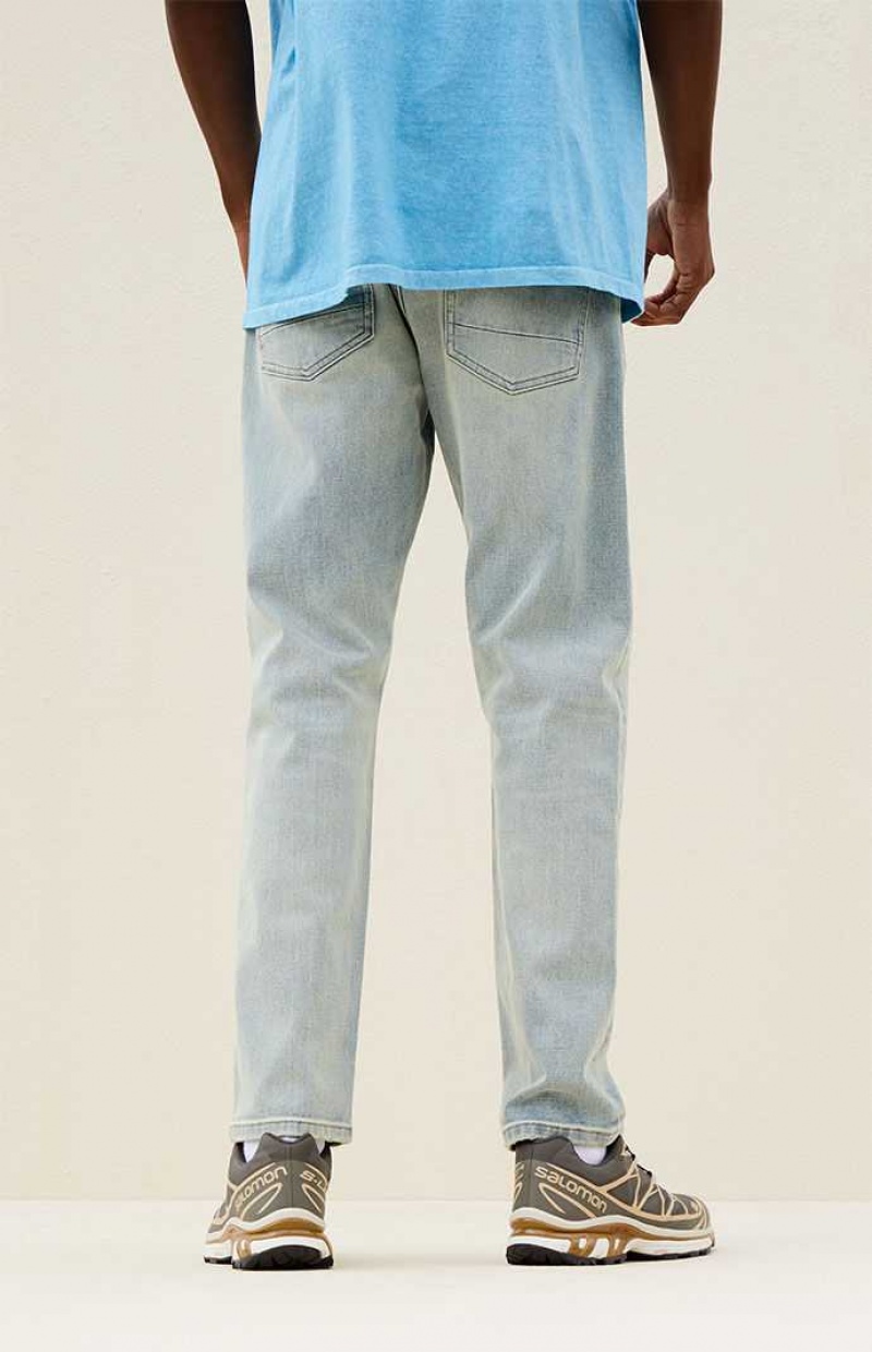 LIGHT INDIGO PacSun Eco Slim Indigo Comfort Stretch Jeans | MHJRKDI-97