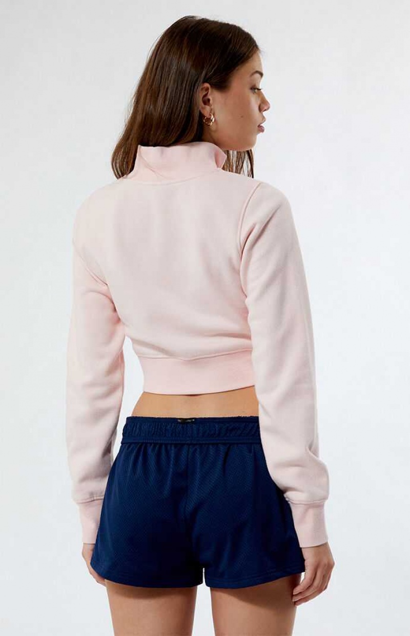 LIGHT PINK PacSun Italy High Neck Zip Up Track Jacket | EGPLFRH-90