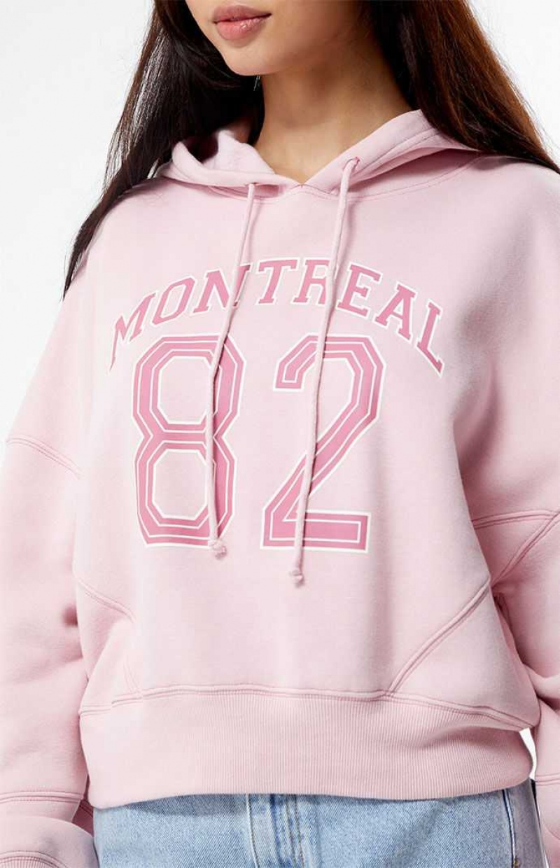 MAUVE PacSun Montreal Cropped Hoodie | JIXRWLP-04