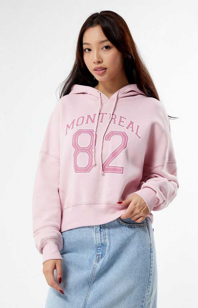 MAUVE PacSun Montreal Cropped Hoodie | JIXRWLP-04