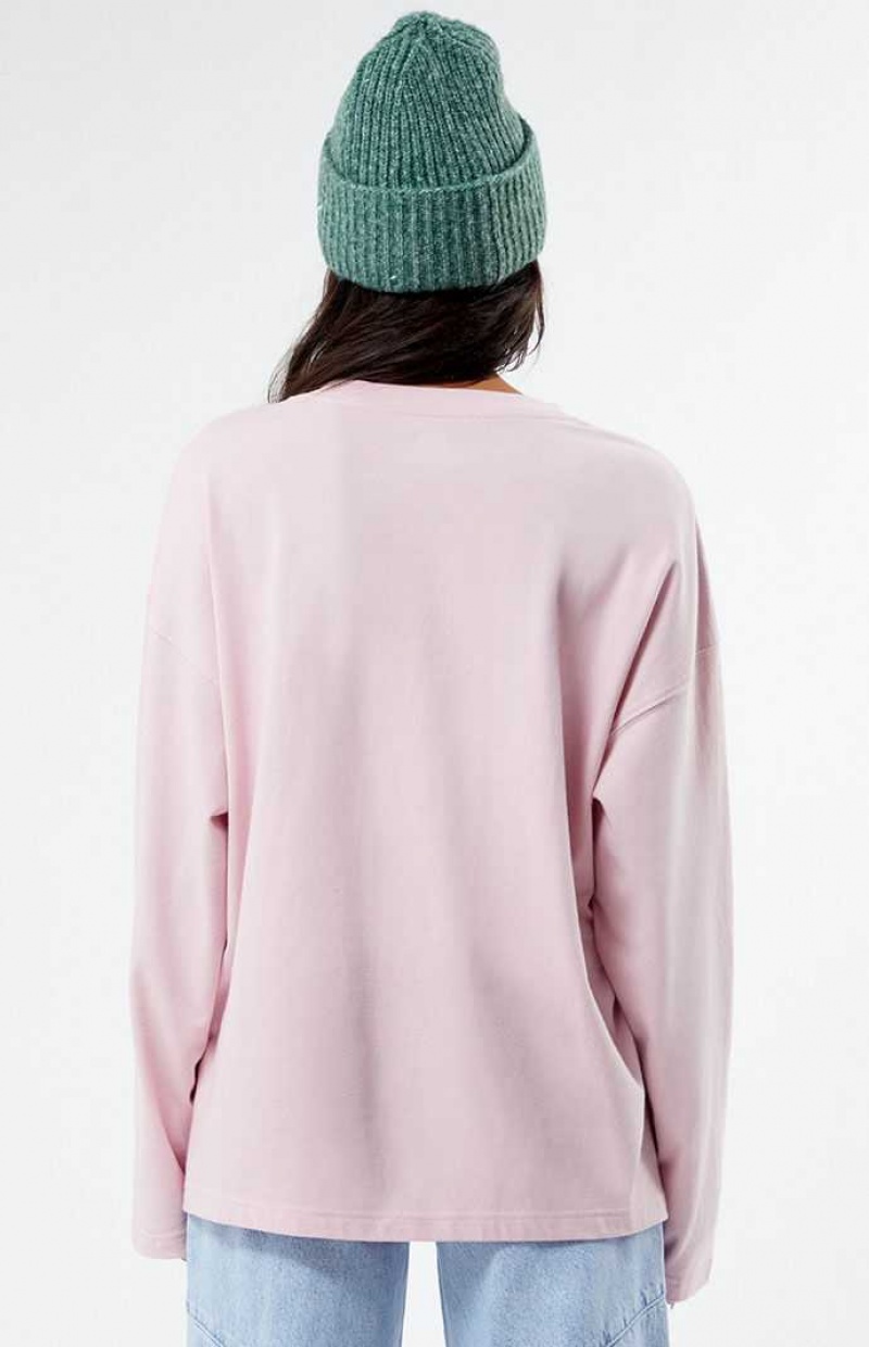 MAUVE PacSun Pacific Sunwear Long Sleeve T-Shirt | WXQZELD-34