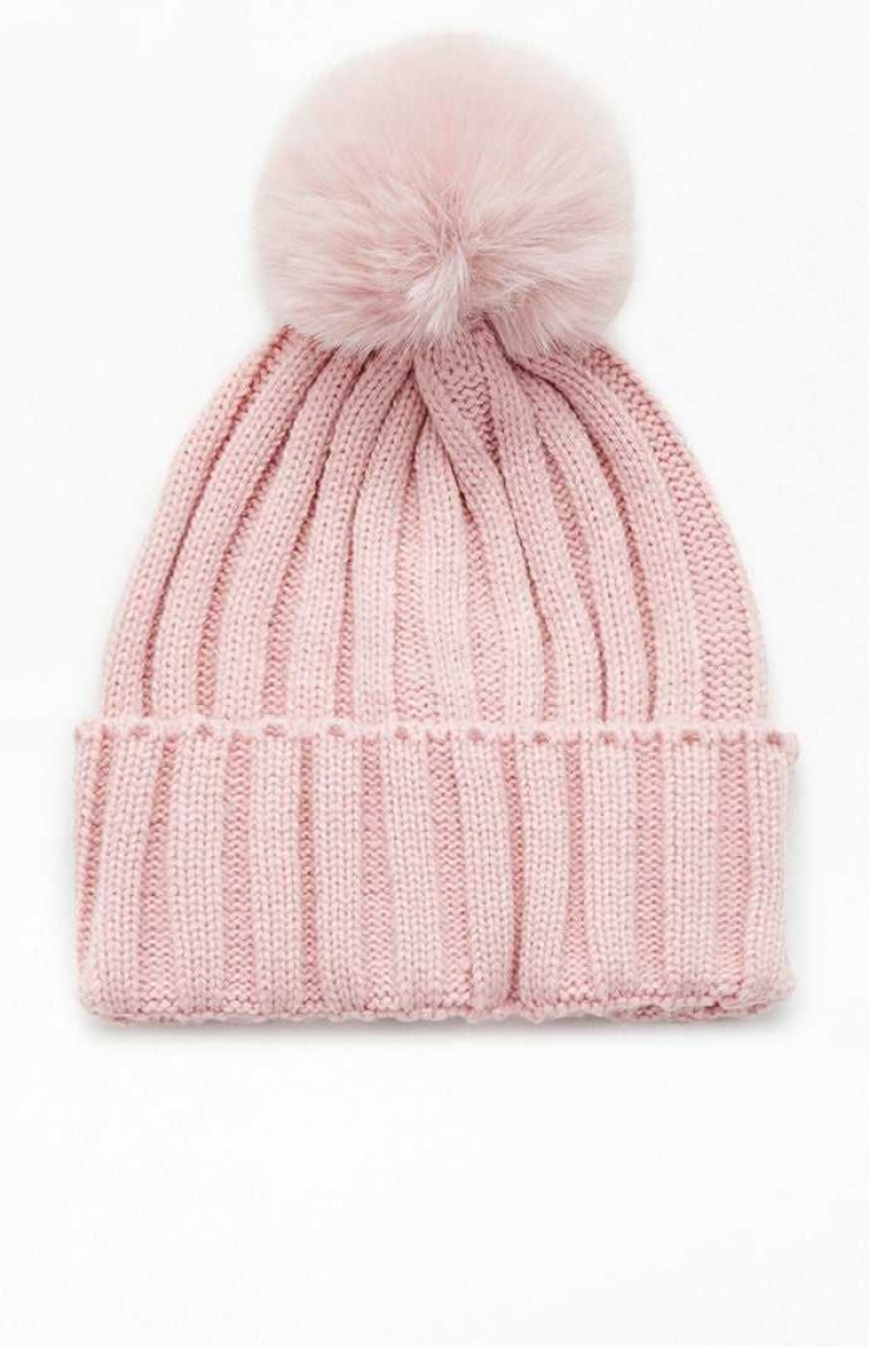 MAUVE PacSun Pom Pom Beanie | WXSLAEF-39