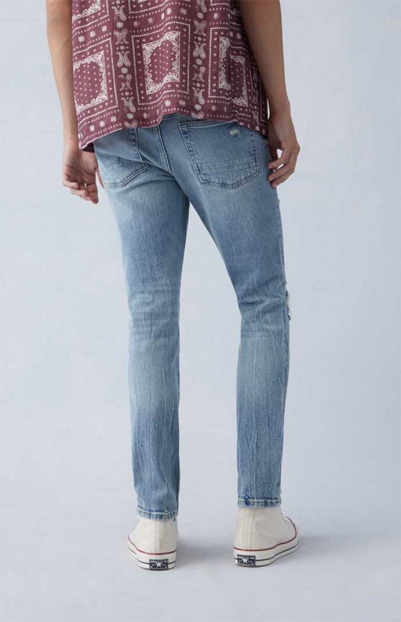 MEDIUM INDIGO PacSun Comfort Stretch Indigo Skinny Jeans | GCURHJL-53