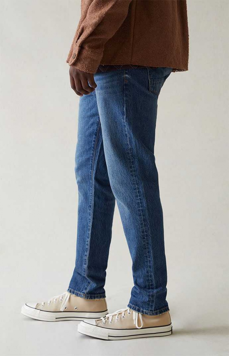 MEDIUM INDIGO PacSun Eco Comfort Stretch Indigo Athletic Slim Jeans | LTEWUDN-39