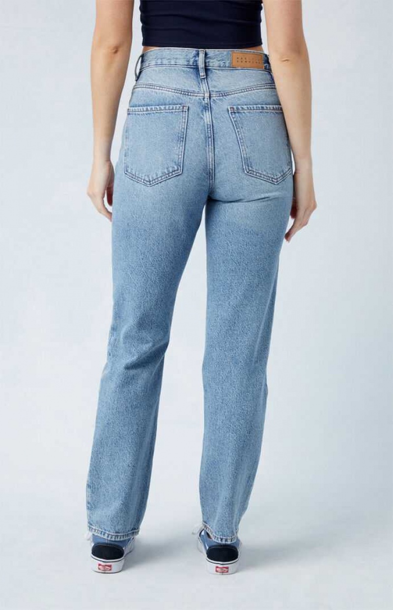 MEDIUM INDIGO PacSun Eco Light Blue Dad Jeans | MFKJYTW-54