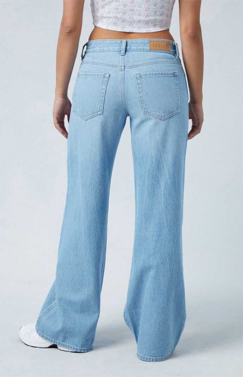 MEDIUM INDIGO PacSun Eco Light Blue Low Rise Baggy Jeans | ONQBHAD-59