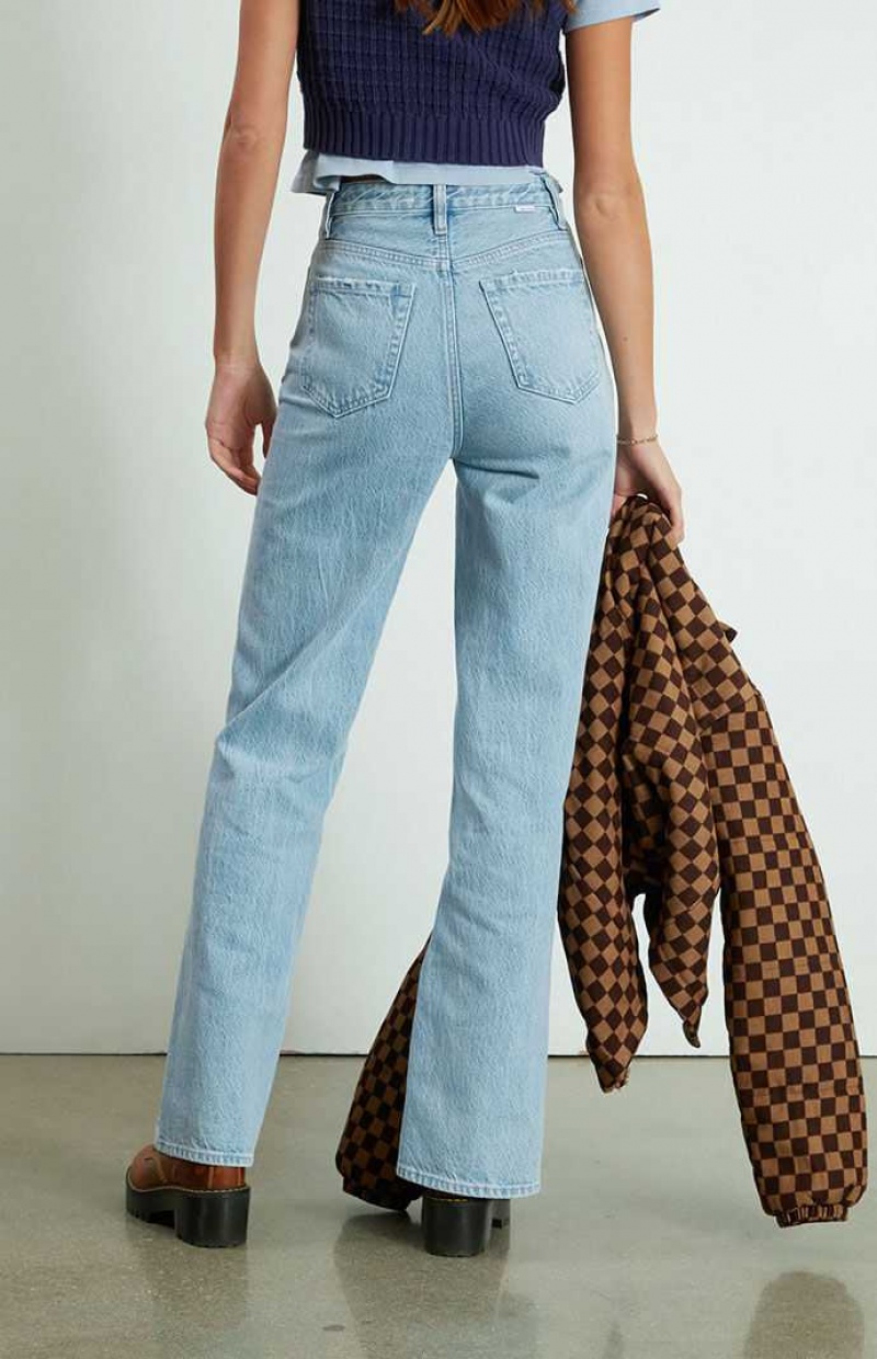 MEDIUM INDIGO PacSun Eco Light Blue Twisted Seam Boyfriend Jeans | EINJTYA-80