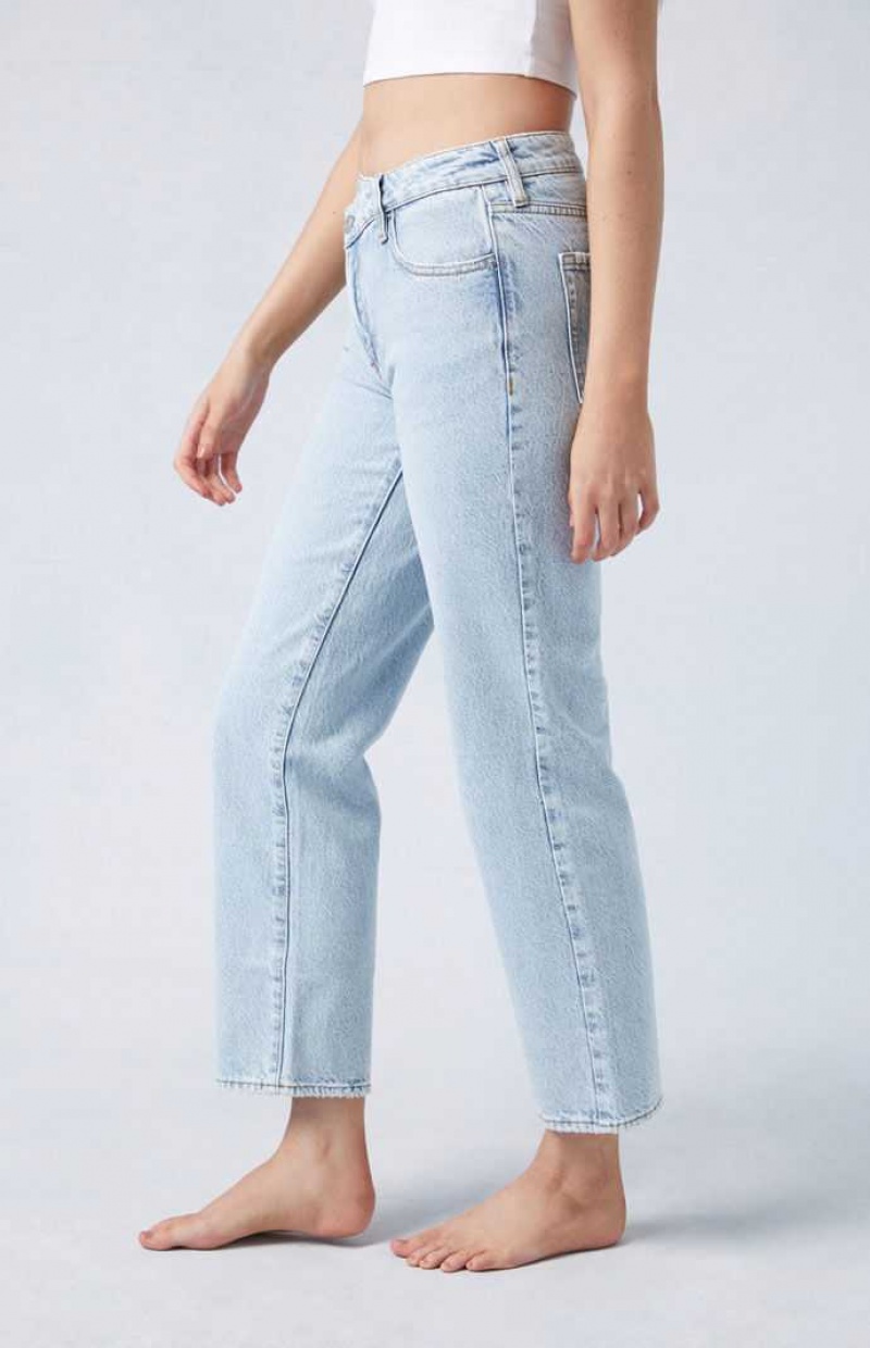 MEDIUM INDIGO PacSun Eco Light Indigo '90s Straight Leg Jeans | IKAHRYZ-05