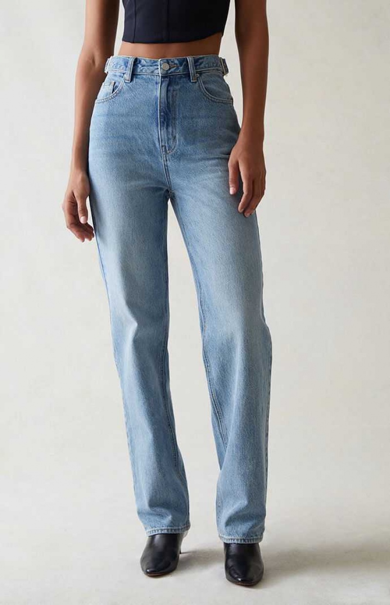 MEDIUM INDIGO PacSun Eco Light Indigo '90s Boyfriend Jeans | XJODAZV-54